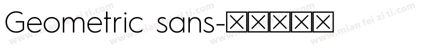 Geometric sans字体转换